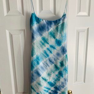 Vintage Ralph Lauren Silk Tie Dye Cocktail Dress